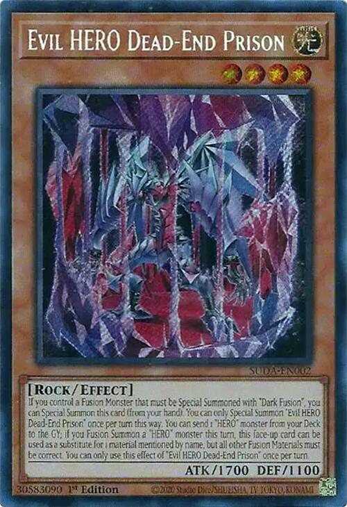 Evil HERO Dead-End Prison [SUDA-EN002] Secret Rare - Yu-Gi-Oh!