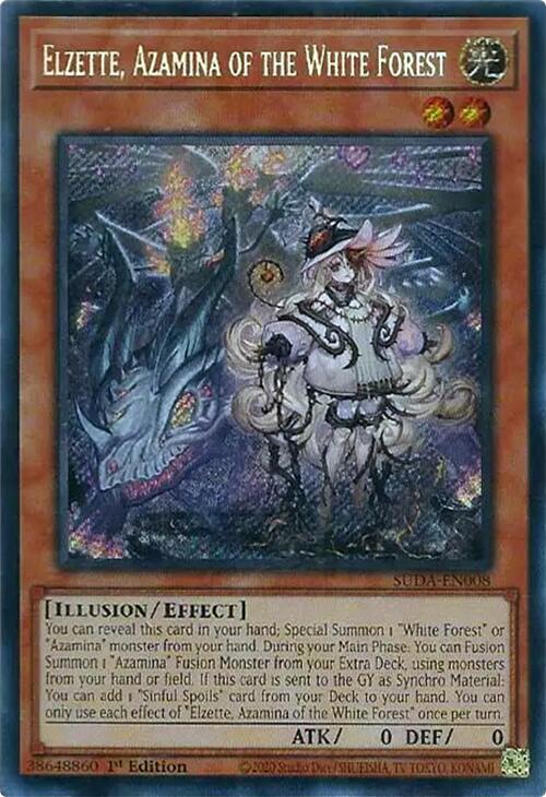 Elzette, Azamina of the White Forest [SUDA-EN008] Secret Rare - Yu-Gi-Oh!