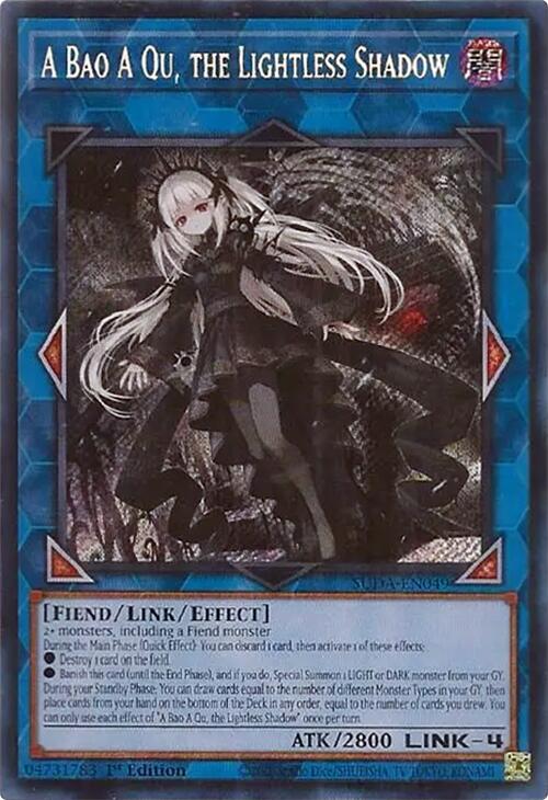 A Bao A Qu, the Lightless Shadow [SUDA-EN049] Secret Rare - Yu-Gi-Oh!