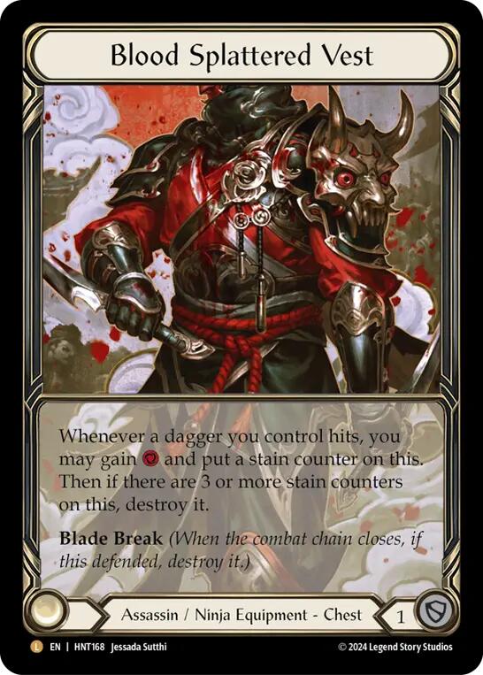 Blood Splattered Vest (Extended Art) [HNT168] (The Hunted)  Cold Foil - Flesh And Blood