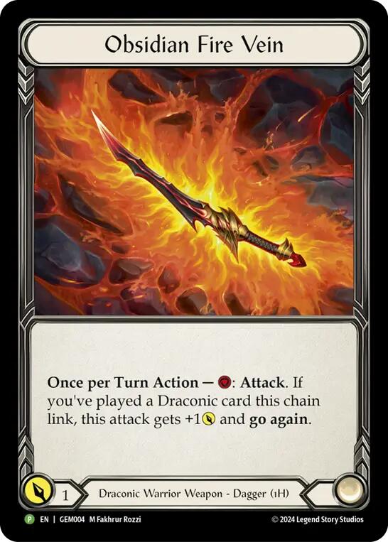 Obsidian Fire Vein [GEM004] (GEM Pack 1)  Cold Foil