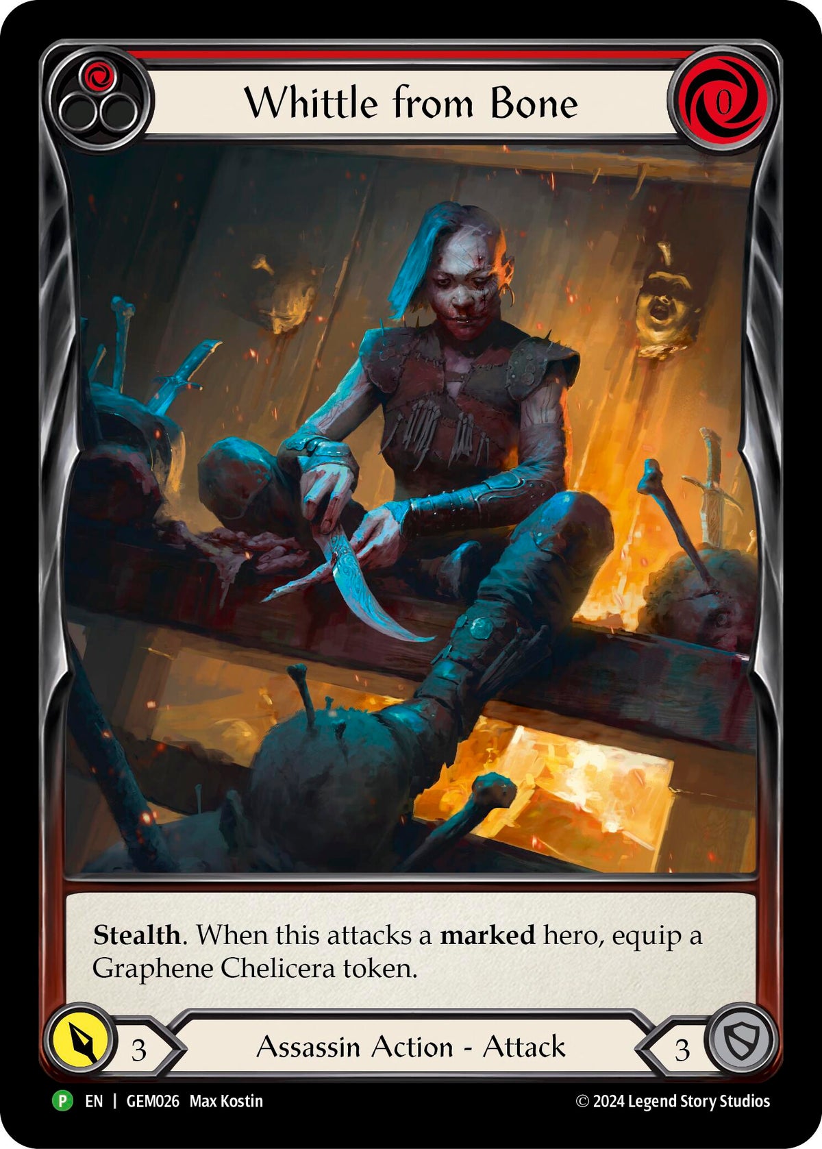 Whittle from Bone (Red) [GEM026] (GEM Pack 1)  Rainbow Foil