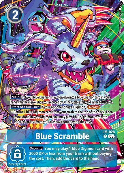 Blue Scramble (Alternate Art) - Digimon Card Game