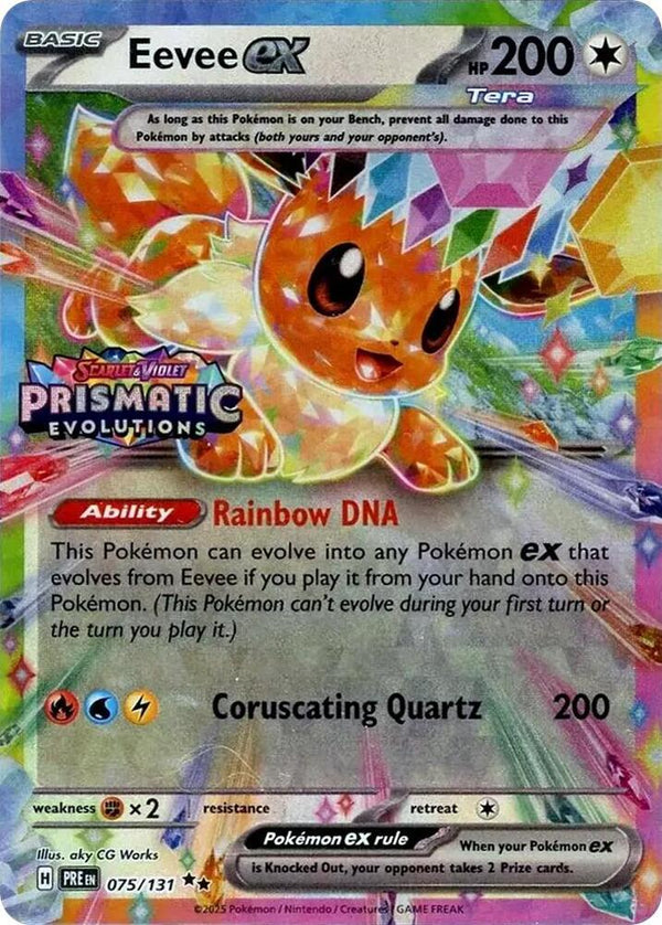 Eevee ex - 075/131 (Prismatic Evolutions Stamp) (MCAP 075/131) - Pokémon