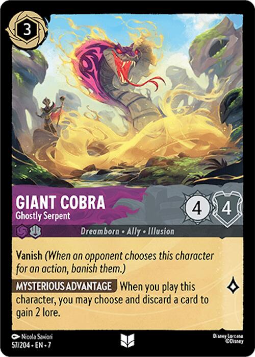 Giant Cobra - Ghostly Serpent (57/204) [Archazia's Island] - Disney