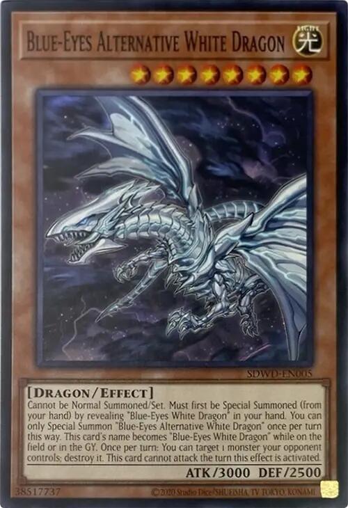 Blue-Eyes Alternative White Dragon (Unlimited Misprint) (SDWD-EN005) [Common] - Yu-Gi-Oh!