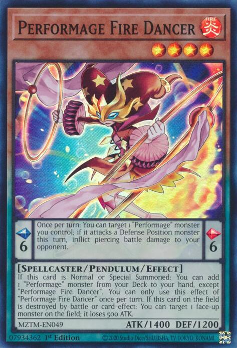 Performage Fire Dancer (MZTM-EN049) [Super Rare] - Yu-Gi-Oh!