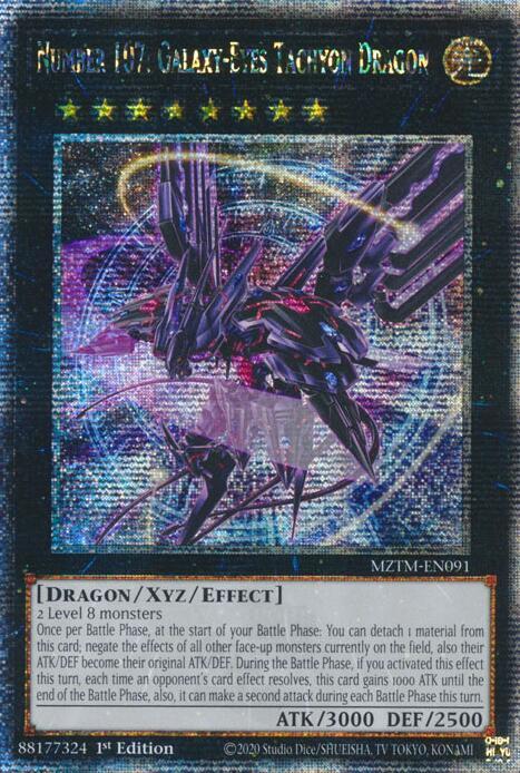 Number 107: Galaxy-Eyes Tachyon Dragon (Quarter Century Secret Rare) (MZTM-EN091) - Yu-Gi-Oh!