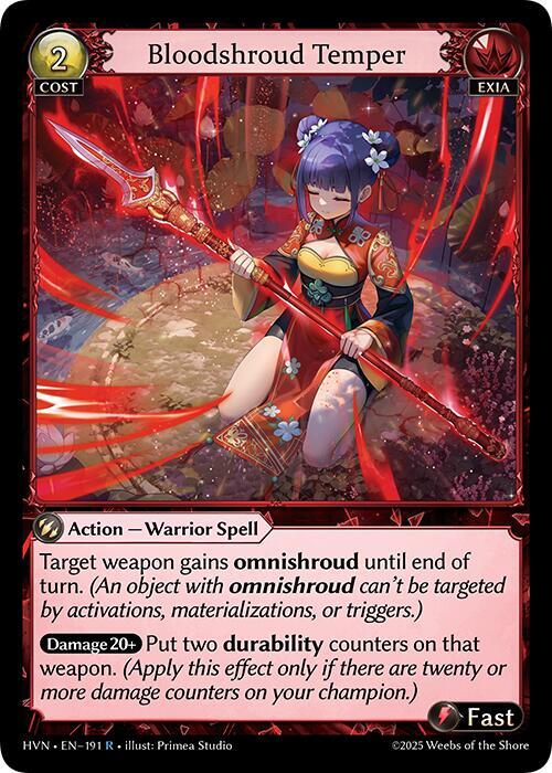 Bloodshroud Temper - Grand Archive TCG