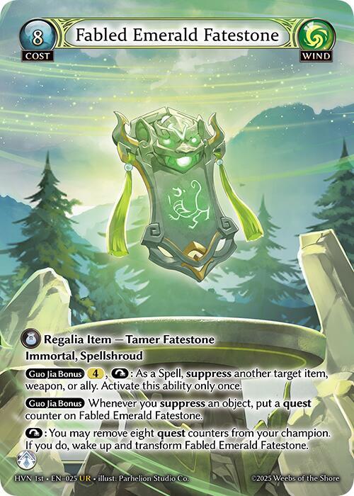 Fabled Emerald Fatestone // Byakko, White Tiger