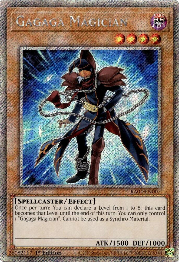 Gagaga Magician (Platinum Secret Rare) (RA04-EN007) - Yu-Gi-Oh!