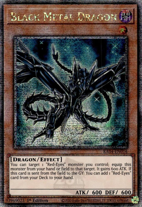 Black Metal Dragon (Quarter Century Secret Rare) (RA04-EN016) - Yu-Gi-Oh!