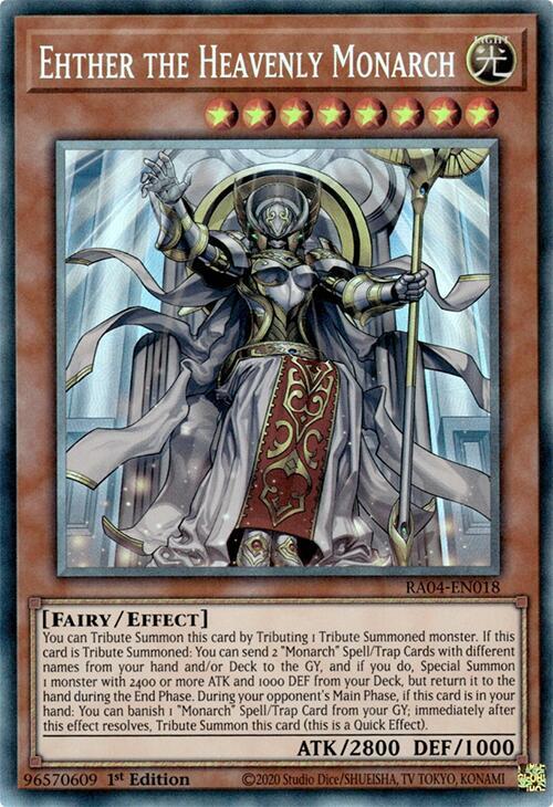 Ehther the Heavenly Monarch (PCR) (RA04-EN018) [Prismatic Collector's Rare] - Yu-Gi-Oh!