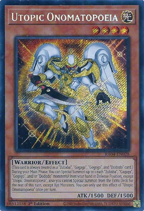 Utopic Onomatopoeia (Secret Rare) (RA04-EN028) - Yu-Gi-Oh!