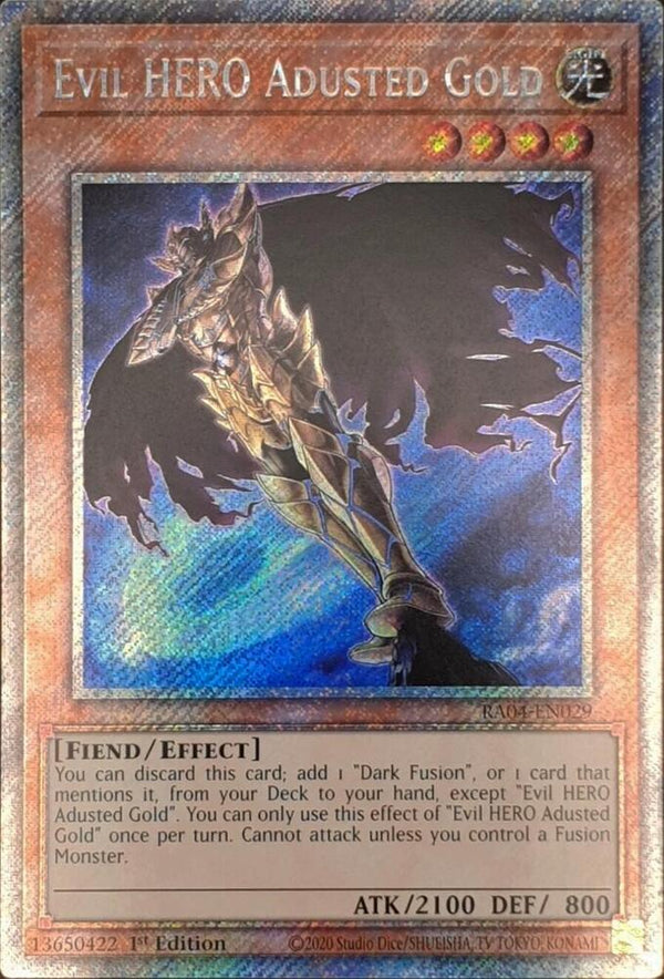 Evil HERO Adusted Gold (Platinum Secret Rare) (RA04-EN029) - Yu-Gi-Oh!