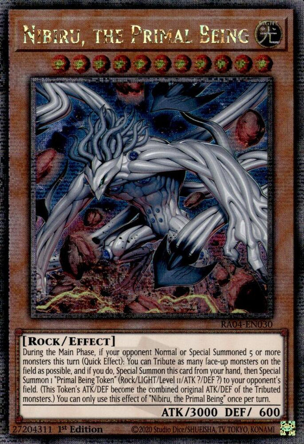Nibiru, the Primal Being (New Art) (Quarter Century Secret Rare) (RA04-EN030) - Yu-Gi-Oh!