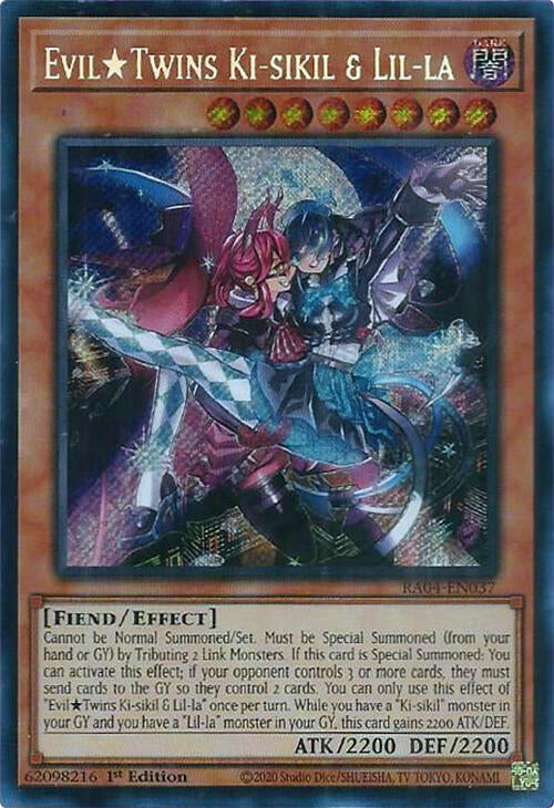 Evil Twins Ki-sikil & Lil-la (Secret Rare) (RA04-EN037) - Yu-Gi-Oh!