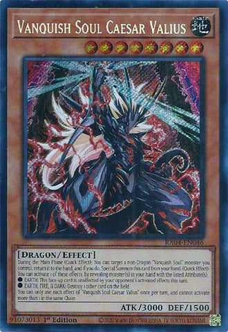 Vanquish Soul Caesar Valius [RA04-EN046] Secret Rare