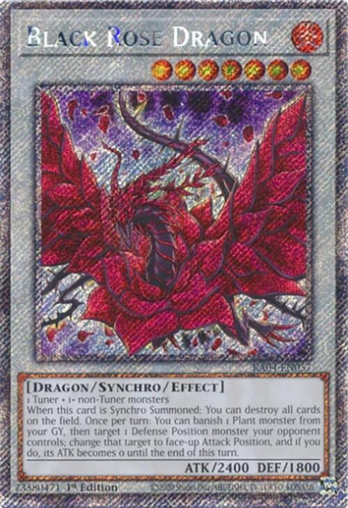 Black Rose Dragon (Platinum Secret Rare) (RA04-EN057) - Yu-Gi-Oh!