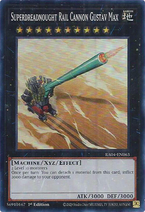 Superdreadnought Rail Cannon Gustav Max (RA04-EN063) [Super Rare] - Yu-Gi-Oh!
