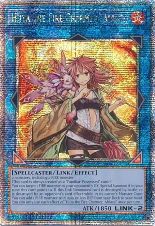 Hiita the Fire Charmer, Ablaze (Quarter Century Secret Rare) (RA04-EN074) - Yu-Gi-Oh!