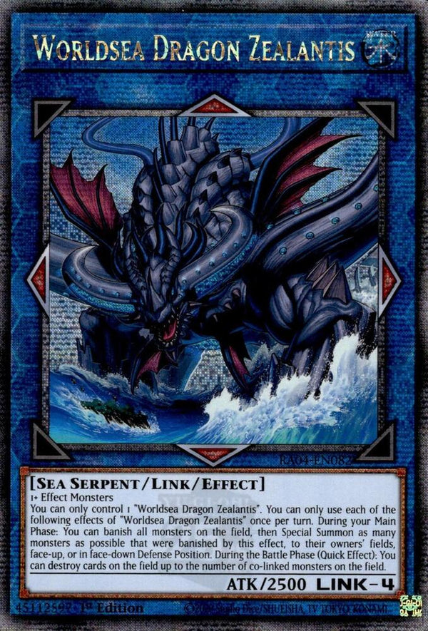Worldsea Dragon Zealantis (Quarter Century Secret Rare) (RA04-EN082) - Yu-Gi-Oh!