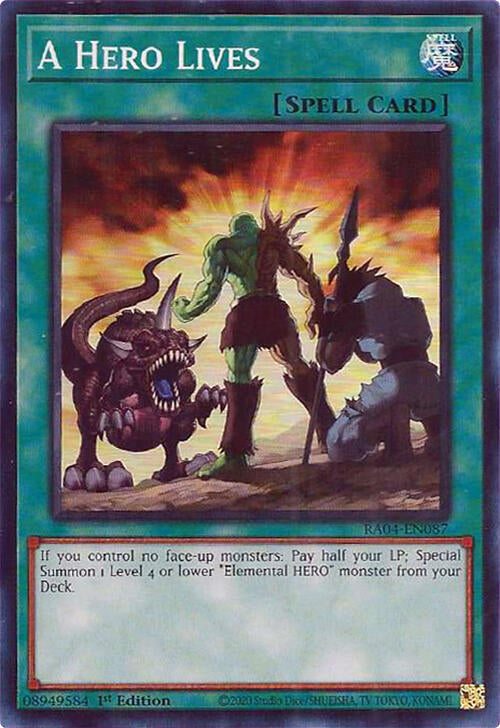 A Hero Lives (RA04-EN087) [Super Rare] - Yu-Gi-Oh!