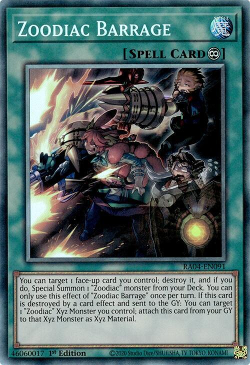 Zoodiac Barrage (PCR) (RA04-EN091) [Prismatic Collector's Rare] - Yu-Gi-Oh!