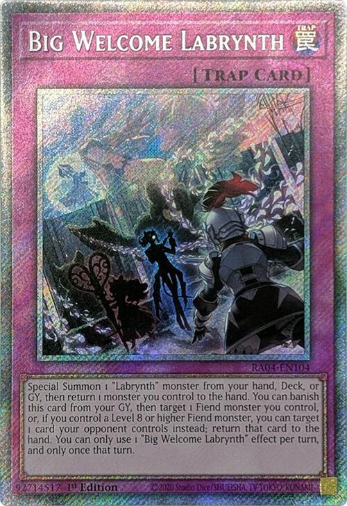 Big Welcome Labrynth (Platinum Secret Rare) (RA04-EN104) - Yu-Gi-Oh!