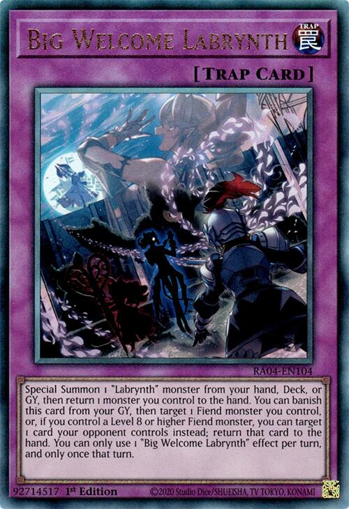 Big Welcome Labrynth [RA04-EN104] Prismatic Ultimate Rare
