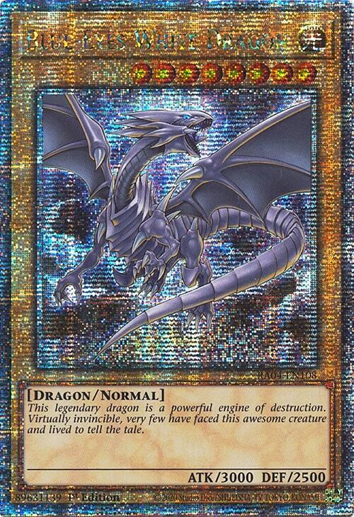 Blue-Eyes White Dragon (8th Art) (Quarter Century Secret Rare) (RA04-EN108) - Yu-Gi-Oh!