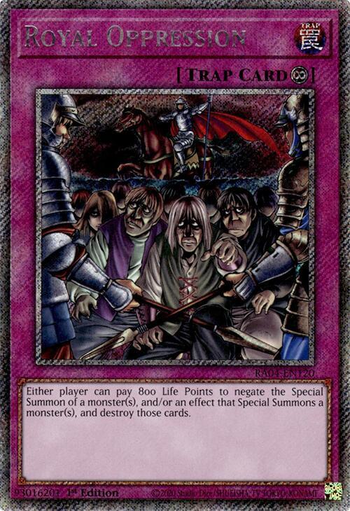 Royal Oppression (Platinum Secret Rare) (RA04-EN120) - Yu-Gi-Oh!