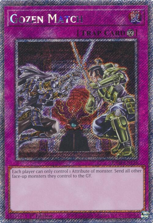 Gozen Match (Platinum Secret Rare) (RA04-EN134) - Yu-Gi-Oh!