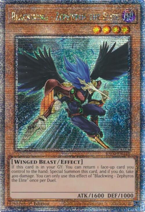 Blackwing - Zephyros the Elite (Quarter Century Secret Rare) (RA04-EN145) - Yu-Gi-Oh!