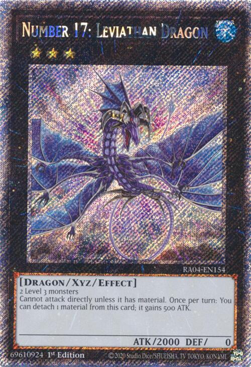 Number 17: Leviathan Dragon (Platinum Secret Rare) (RA04-EN154) - Yu-Gi-Oh!