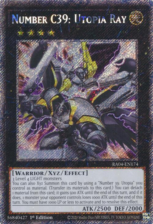 Number C39: Utopia Ray (Platinum Secret Rare) (RA04-EN174) - Yu-Gi-Oh!