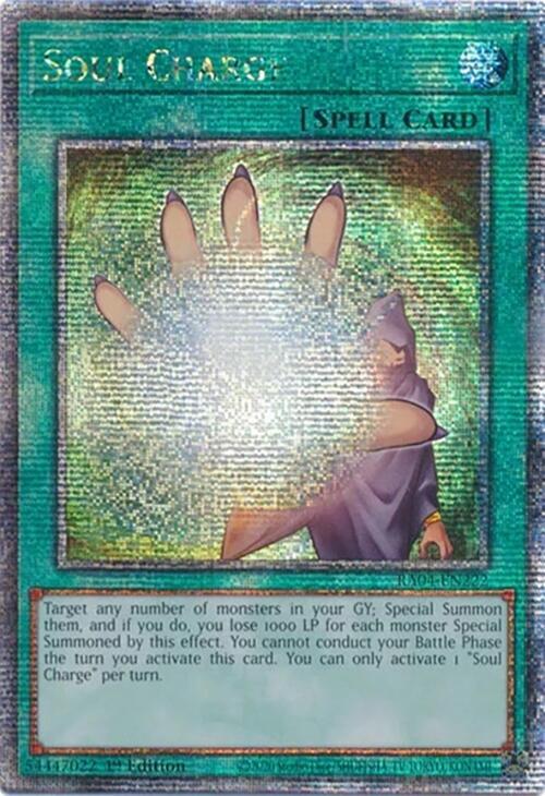 Soul Charge (Quarter Century Secret Rare) (RA04-EN222) - Yu-Gi-Oh!