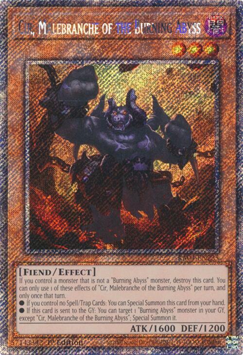 Cir, Malebranche of the Burning Abyss (Platinum Secret Rare) (RA04-EN235) - Yu-Gi-Oh!