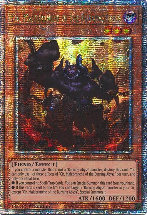 Cir, Malebranche of the Burning Abyss (Quarter Century Secret Rare) (RA04-EN235) - Yu-Gi-Oh!