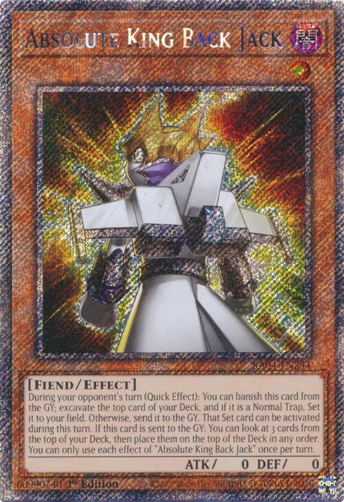 Absolute King Back Jack (Platinum Secret Rare) (RA04-EN244) - Yu-Gi-Oh!