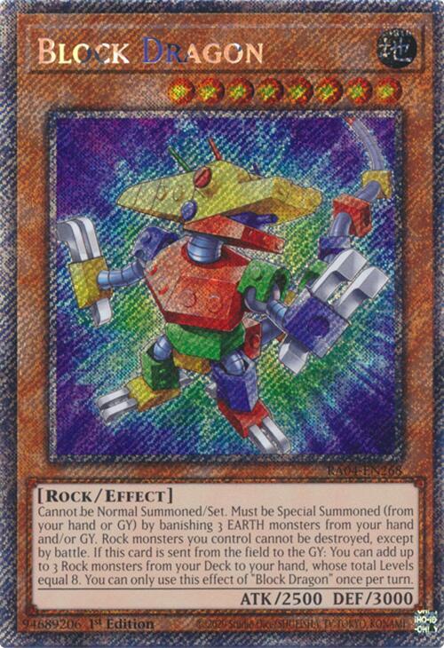 Block Dragon (Platinum Secret Rare) (RA04-EN268) - Yu-Gi-Oh!