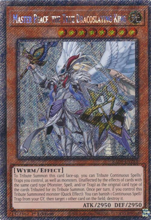 Master Peace, the True Dracoslaying King (Platinum Secret Rare) (RA04-EN283) - Yu-Gi-Oh!