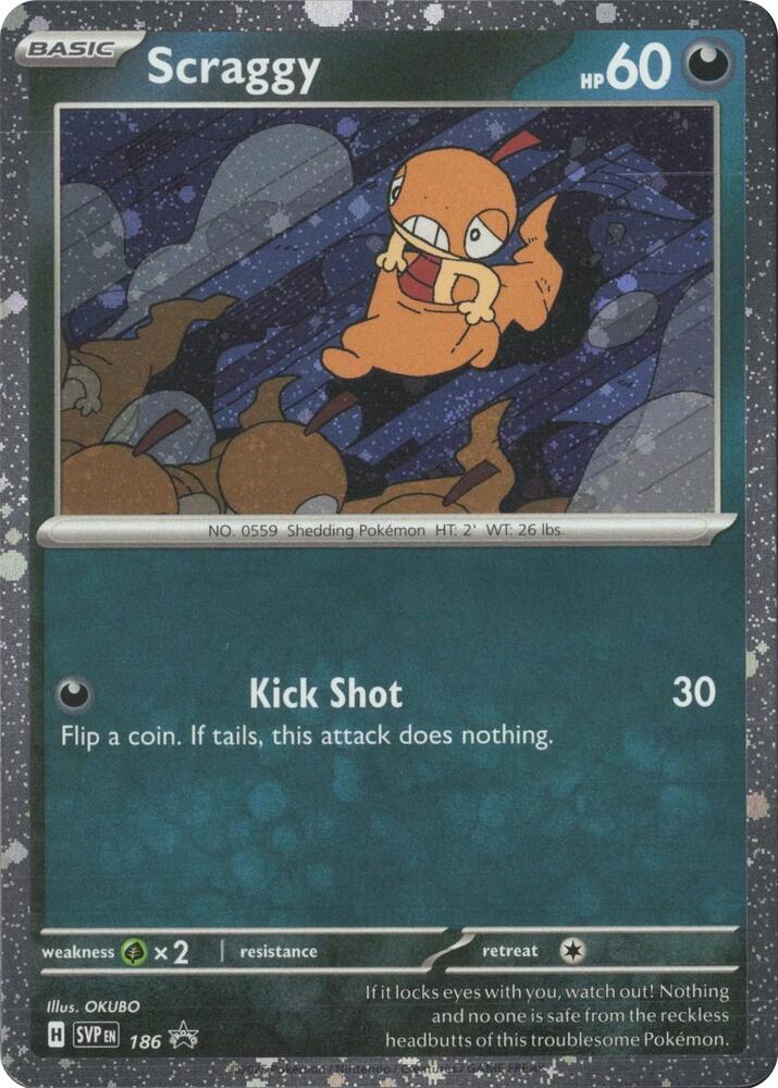 Scraggy - 186 (Cosmos Holo)