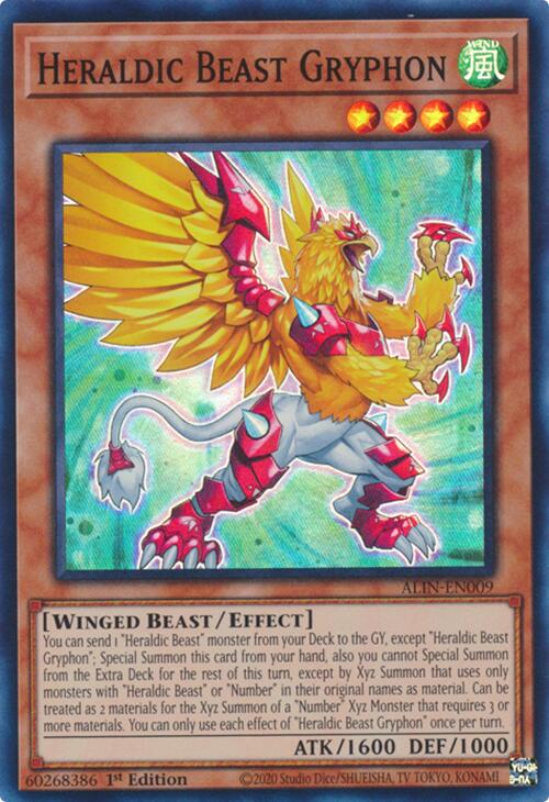 Heraldic Beast Gryphon [ALIN-EN009] Super Rare - Yu-Gi-Oh!