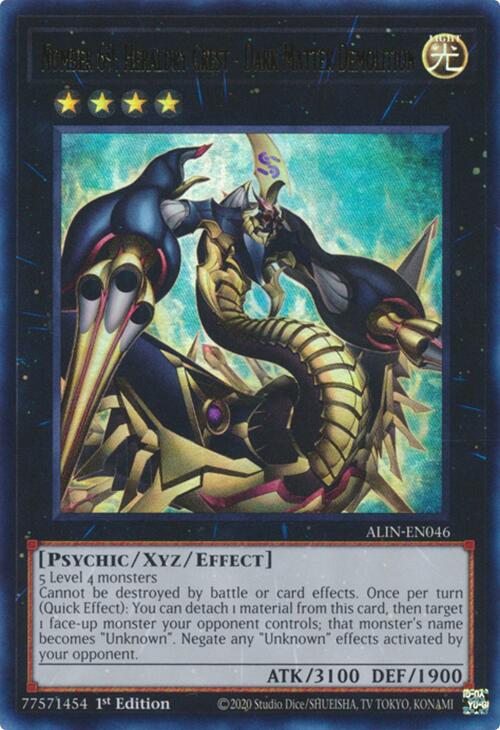 Number 69: Heraldry Crest - Dark Matter Demolition [ALIN-EN046] Ultra Rare - Yu-Gi-Oh!