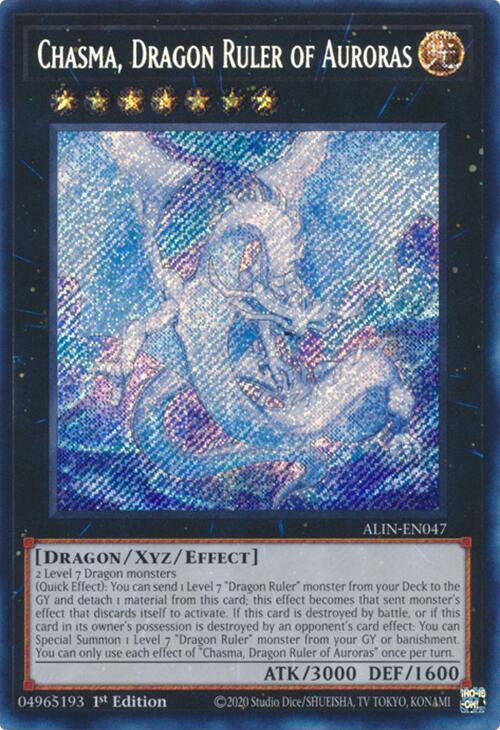 Chasma, Dragon Ruler of Auroras [ALIN-EN047] Secret Rare - Yu-Gi-Oh!