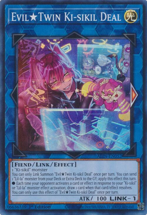 Evil Twin Ki-sikil Deal [ALIN-EN052] Super Rare - Yu-Gi-Oh!