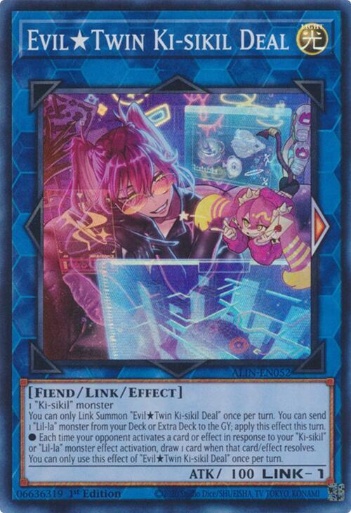 EvilTwin Ki-sikil Deal (ALIN-EN052) [Super Rare] - Yu-Gi-Oh!