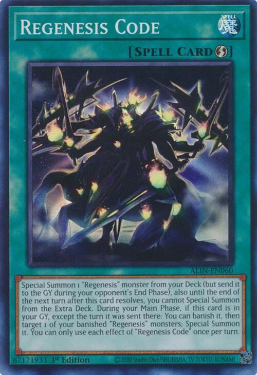 Regenesis Code (ALIN-EN060) [Super Rare] - Yu-Gi-Oh!