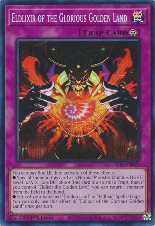 Eldlixir of the Glorious Golden Land [ALIN-EN077] Super Rare - Yu-Gi-Oh!